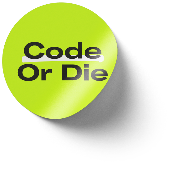 Northprim Code or die sticker print